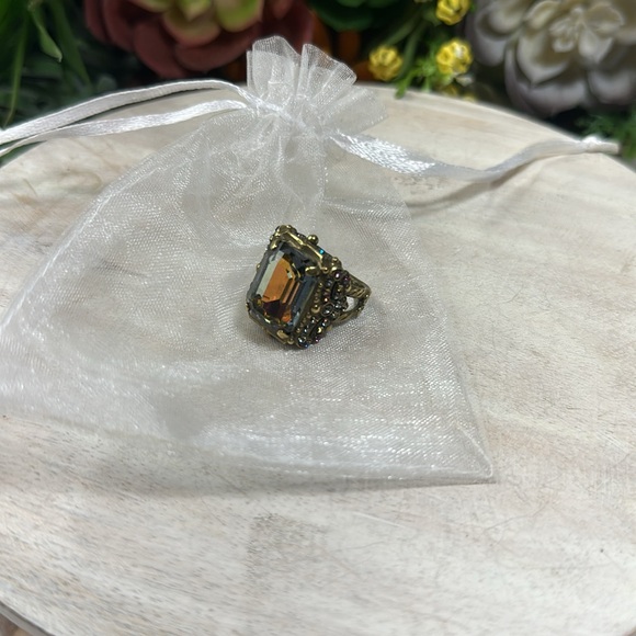 Sorrelli ring vintage volcano amber statement - Picture 6 of 6